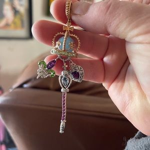 Dallas Prince Rose Gold Enhancer. Purple & Pink Amethyst, Aquamarine, & Citrine